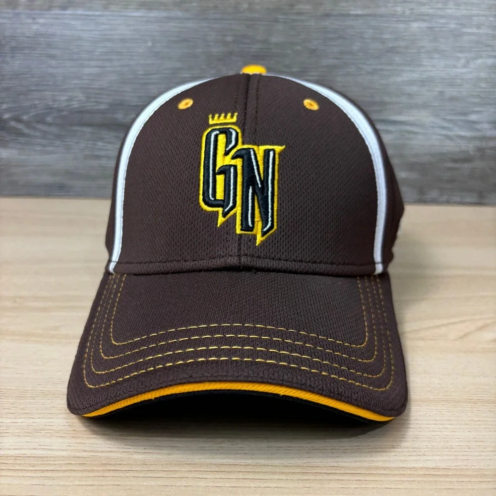 GN Hat Cap Fitted One Size Brown Baseball Cap Crown Performance‎ NWT